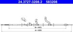 ATE Cablu, frana de parcare ATE 24.3727-3208.2 (24.3727-3208.2)