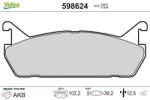 VALEO set placute frana, frana disc VALEO 598624 (598624)