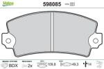 VALEO set placute frana, frana disc VALEO 598085 (598085)