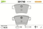 VALEO set placute frana, frana disc VALEO ESSENTIAL 301740 (301740)