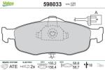 VALEO set placute frana, frana disc VALEO 598033 (598033)