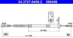 ATE Cablu, frana de parcare ATE 24.3727-0456.2 (24.3727-0456.2)