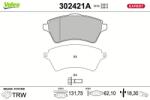 VALEO set placute frana, frana disc VALEO 302421A (302421A)