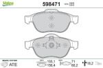 VALEO set placute frana, frana disc VALEO 598471 (598471)