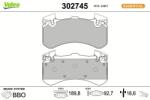 VALEO set placute frana, frana disc VALEO 302745 (302745)