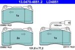 ATE set placute frana, frana disc ATE Ceramic 13.0470-4851.2 (13.0470-4851.2)