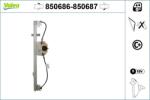 VALEO Mecanism actionare geam VALEO 850687 (850687)
