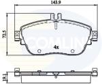 COMLINE set placute frana, frana disc COMLINE CBP32208 (CBP32208)
