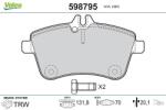 VALEO set placute frana, frana disc VALEO 598795 (598795)