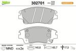 VALEO set placute frana, frana disc VALEO 302701 (302701)