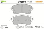 VALEO set placute frana, frana disc VALEO 302690 (302690)