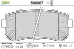 VALEO set placute frana, frana disc VALEO 598867 (598867)