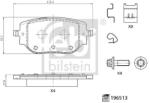Febi Bilstein set placute frana, frana disc FEBI BILSTEIN 196513 (196513)