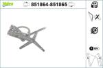 VALEO Mecanism actionare geam VALEO 851865 (851865)