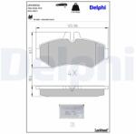DELPHI set placute frana, frana disc DELPHI LP1437LC (LP1437LC)