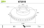 VALEO Disc frana VALEO 672518 (672518)