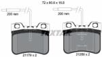 TEXTAR set placute frana, frana disc TEXTAR 2117902 (2117902)