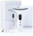 Arvada Aparat de masaj facial si gat Arvada® BeautyPro HY38, 3 moduri LED, incalzire 40-45°C, 3 niveluri de vibratii, incarcare USB, Alb (sid151) Aparat de masaj
