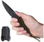 ANV Cuțit cu lamă fixă P100 ANV® (Culoare: Verde măsliniu, Variantă: Lamă neagră - Cerakote)