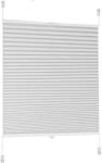 Sekey pliszé függöny Klemmfix fúrás nélküli ablak árnyékoló fehér nem szőtt áttetsző napvédő 60 cm széles, 60x130 cm