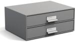 Bigso Box of Sweden Birger 2 fiókos tároló doboz 33x25x14, 5 cm - szürke