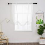 Simpvale Átlátszó Voile Függöny 80x140 cm Fehér, Római Roló Stílusú Fényáteresztő Függöny Nappaliba és Hálószobába, 1 db