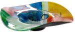 GILDE GLAS art Milano dekoratív üvegtál kerek, több színben, 13 cm magas, 48 cm átmérőjű