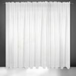 Eurofirany LUCY Voile Átlátszó Függöny Ráncolószalaggal, 400x250 cm, Fehér, 1 db - Hálószoba, Nappali, Konyha