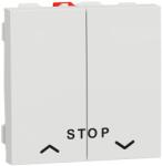 Schneider Electric Unica NU323718 redőnykapcsoló, 2 modul, fel-le nyilak szimbólum, Fehér (NU323718)