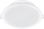 Philips Meson beépíthető LED spotlámpa, 12, 5W, 1300 lm, hideg fehér fény (6500K), IP20, 14 cm, Fehér