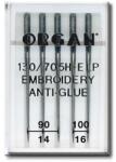 Organ Ace broderie anti-glue finete 90-10 - 5 buc Organ Needles Embroidery Anti-Glue (55117000) - masinidecusut