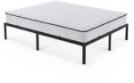 AKORD Összecsukható Fém Ágykeret Rugós Matraccal 140x190 cm Fekete 9 Lábbal 20 Léccel (ZWLMM000000190CMBI0140US)