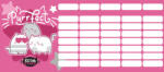  Cicás órarend mini 77x178mm, kétoldalas, Lizzysuli, Kittok Stars Purrfect - pepita - 246 Ft