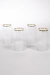  Hermia Glass Set (4 Pieces) Gold Transparent Nsh 520