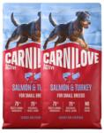 CARNILOVE Active Dog Salmon & Turkey Adult Small Breeds 2x12 kg lazac és pulyka, felnőtt kis testű kutyák számára