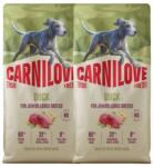 CARNILOVE True Fresh Dog Duck Junior Large 2X12 kg száraz táp friss kacsával nagytestű kölyökkutyák számára