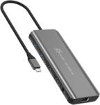 j5create JCD398-N, Vezetékes, USB 3.2 Gen 2 (3.1 Gen 2) Type-C, 100 W, 10, 100, 1000 Mbit/s, Szürke, Space Grey