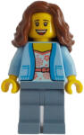 LEGO® Minifigurák Utas - nő, világos kék kabátban bdp135 (bdp135)