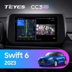  Autó navigáció AI asszisztenssel Teyes CC4 PRO Suzuki Swift 6 2023-2024 8+128GB 9.5" QLED, Android 13, 5G, 7.1 DSP, CarPlay