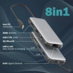 ASSMANN DA-70915 dokkoló állomás és port replikátor Vezetékes USB 3.2 Gen 2 (3.1 Gen 2) Type-C Fekete, Szürke (DA-70915)