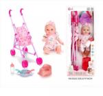Manyuk Toys Hangot adó játékbaba babakocsival - 30 cm-es (WZB8124-1) - jatekbolt