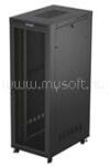 Lanberg FF01-8247-23BL 19" 47U SZÉL: 800mm MÉLY: 1200mm MAG: 2343mm lapraszerelt LCD hálós fémajtós fekete szerver szekrény (FF01-8247-23BL) (FF01-8247-23BL)