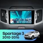  Autó navigáció Teyes CC4 Kia Sportage 3 2010-2016 6+64GB 9.5" QLED Octa-core 2.7Ghz, Android 4G Bluetooth 5.1 DSP - A változat