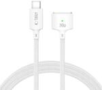 Tech-Protect Cablu Incarcare Tech-Protect MMC01 Ultraboost, USB-C - MagSafe 3, 140W, 2m (Alb)
