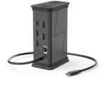 Hama USB-C 3.1 9 az 1-ben dokkolóállomás (HDMI, LAN, USB-A, USB-C, PD, JACK) (200150) (200150) - pepita