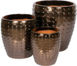  Sterling Monica Kerámia Növénytartó Szett Bronz 31x38-56x58cm S3 (HC-525160)