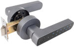  SecuKey D100-BT-gy Önálló All-In-One irodaajtó zár - kódos és ujjnyomat olvasós kilincs, bluetooth alkalmazással -szürke (D100-BT-gy)