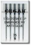 Organ Ace broderie anti-glue finete 75 - 5 buc Organ Needles Embroidery Anti-Glue (55117075) - cusutsibrodat