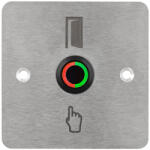  YLI PBK-C-19-NO-bk(LED)-rdgn Fekete, kimagasló nyomógomb (PBK-C-19-NO-bk-LED-rdgn)