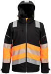  PW3 Hi-Vis Class 1 Extreme lélegző esőkabát PW_PW368OBRXXL Narancs/Fekete - XXL méret